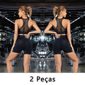 Conjunto de 2 peças, Shorts Esportivos Femininos