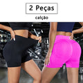 Conjunto de 2 peças, Shorts Esportivos Femininos